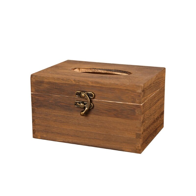 Tissue Box Holder Storage Paper Box Tissue Box Cover Car Wood Napkins Holder Case Organizer Home Decoration: S