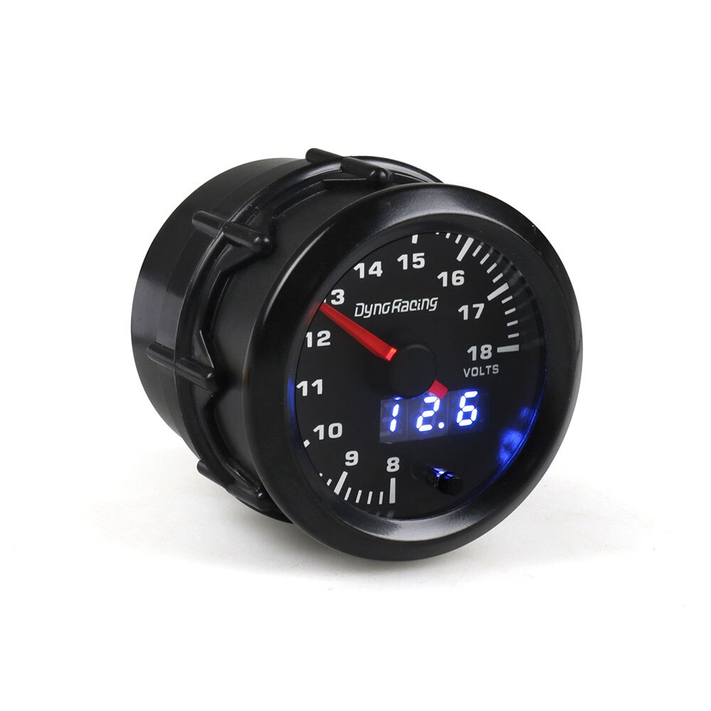 Dynoracing 52MM Dual Anzeige Voltmeter 7 farben LED Volt Messgerät 8-18V Spannung Messgerät Auto Meter mit stepper Motor- Auto Meter