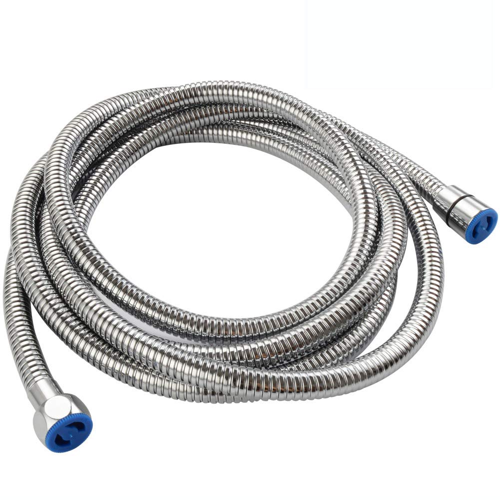 Manguera de cabezal de ducha Extra larga de 59 ", manguera de ducha de mano Flexible de acero inoxidable Simple con ángulo, manguera rociadora de ducha sin enredos: Rojo