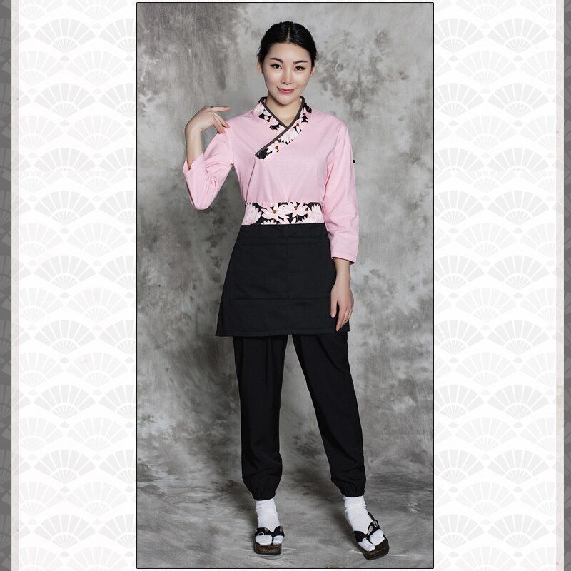 chef uniform Japanese service Kimono working wear Restaurant clothes
