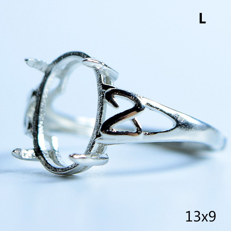 Adjustable Blank Ring Base Fit Glass Cabochons Cameo Setting For Man Woman DIY Ring Jewelry Making Accessories Ring: 12