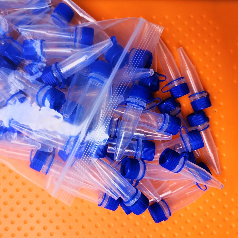 Tubo de microcentrífuga PP de 100 ml, tubos de centrífuga con tapa de tornillo, tubos de prueba de laboratorio de plástico criotubo para experimentos, 1,5 Uds.