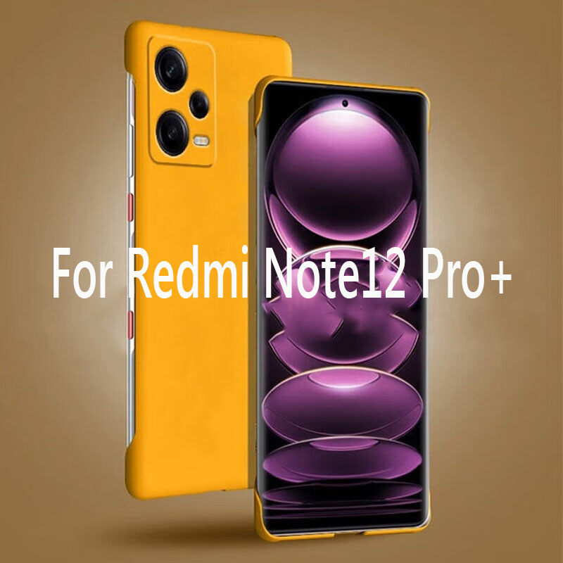 Ramlöst, smalt, matt, hårt pc-bakstycke till xiaomi redmi note 12 pro plus turbo note 12 pro plus +5g, stötsäkert fodral