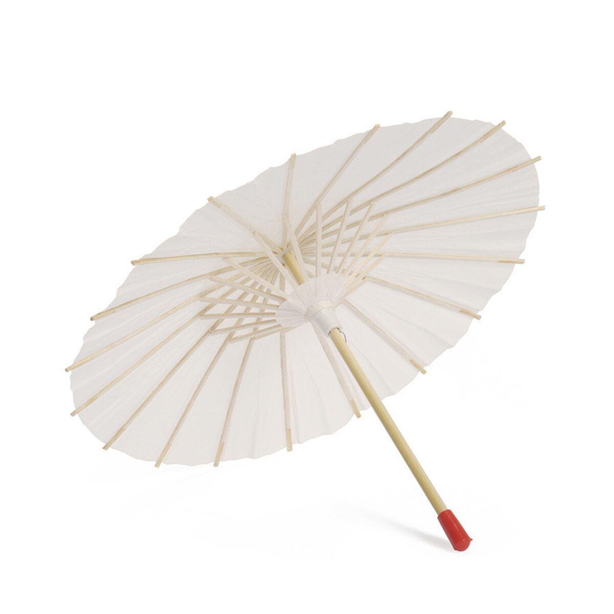 Parasol de papel blanco decorativo, paraguas de papel chino japonés para Baby Shower, aniversario, boda y cumpleaños, 2 uds.