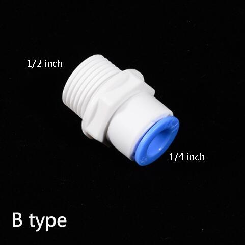 1/4 Inch L/T type Quick water connector Slip lock Quick-connect Gezamenlijke PE waterleiding Connectors fittings Waterzuiveraar: 2pcs B type