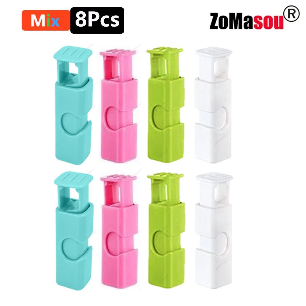 50/1Pcs Reusable Food Sealing Clips Bread Storage Bag Clips For Snack Wrap Bags Spring Clamp Kitchen Organization Sealing Clamp: PURPLE
