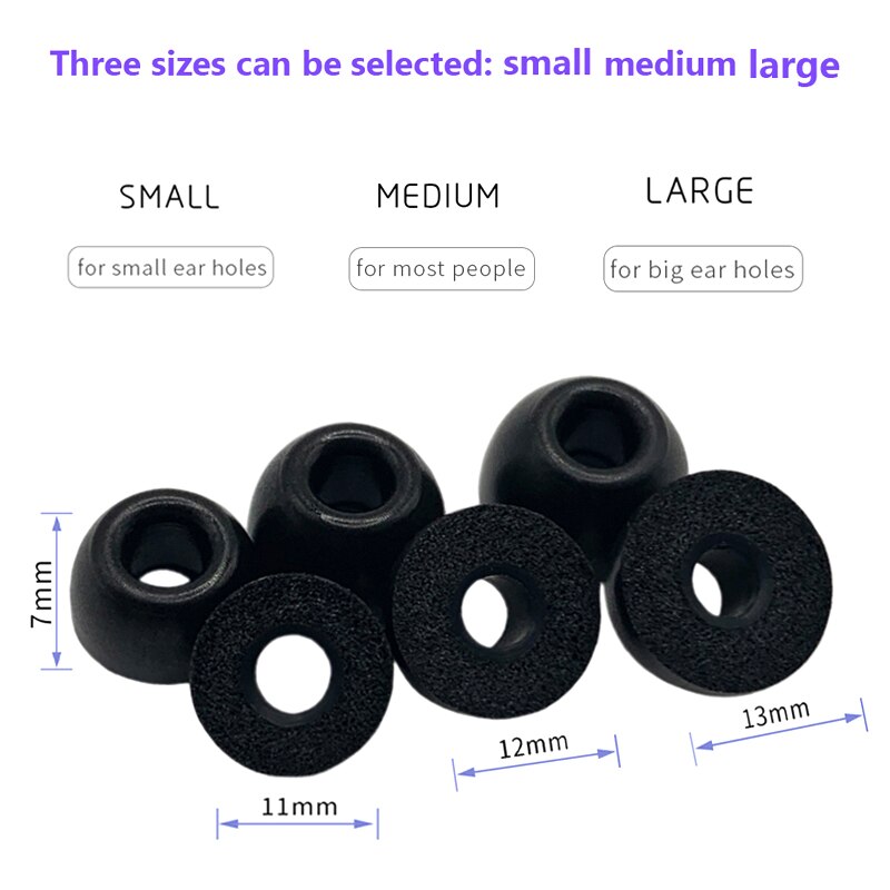 Oreillettes en mousse à mémoire de forme, 18 pièces/9 paires, 4.5mm, pour écouteurs sans fil Bluetooth TWS, manchon C antidérapant
