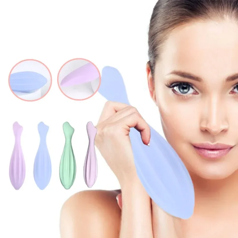 Rolo facial para rosto e olhos, rolo de beleza facial, ferramentas de cuidados com a pele, gua sha, massagem facial, silicone, rolo facial, beleza