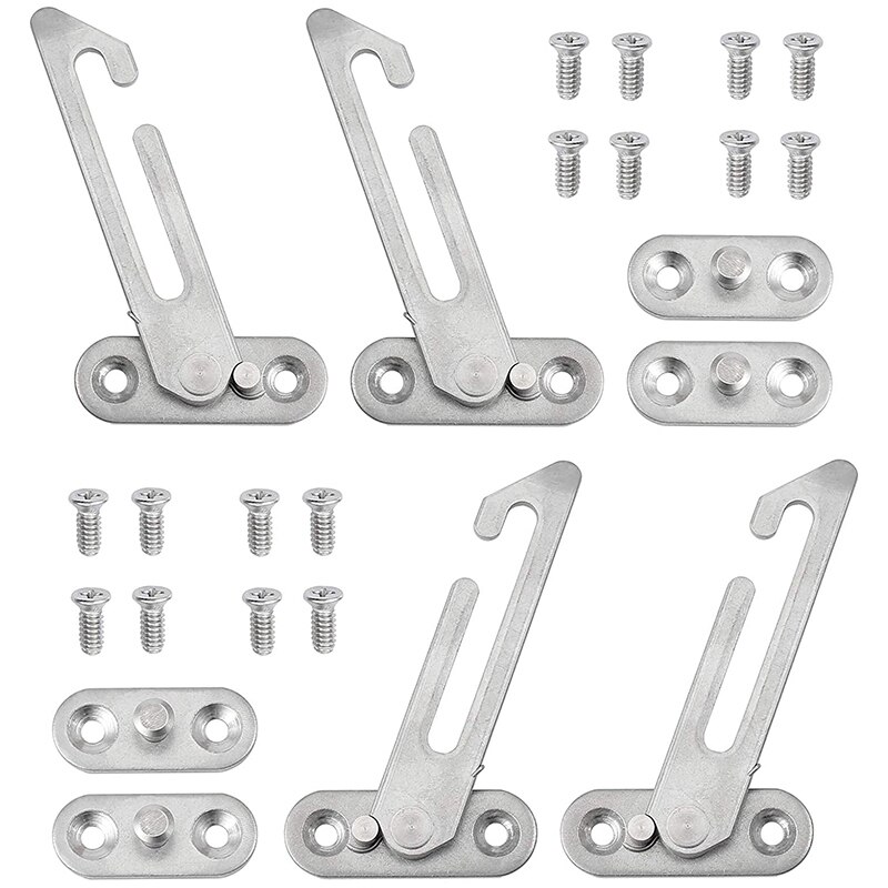 4 Pack Window Restrictor Locks Window Restrictor Hook Stainless Steel Child Lock Restrictor with Screws for Upvc Windows