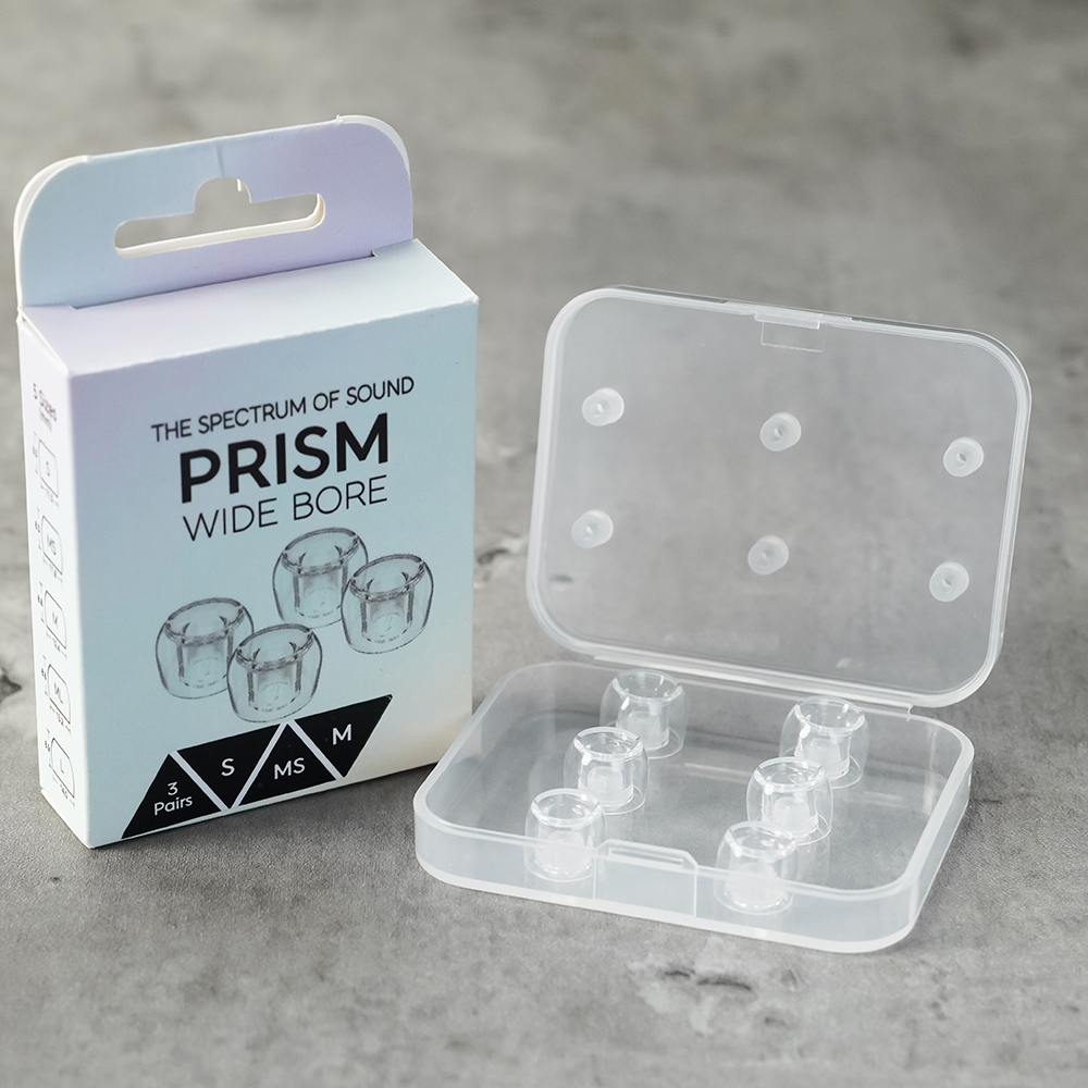Divinus Prism Wide Bore LSR Earphone Eartips For 4-6mm Nozzle, Earphone Ear Tips for Dunu Davinci, AFUL Performer 5+2, JUZEAR