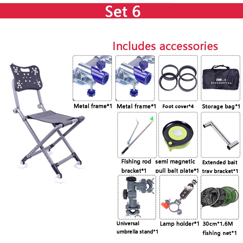 Sedia da pesca sedia da pesca in lega di alluminio resistente e multifunzionale per esterni set schienale regolabile reclinabile a quattro gambe: Ste 6