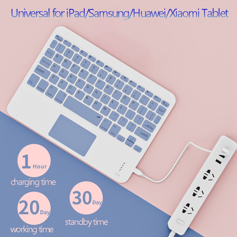 Wireless Touchpad Keyboard for Samsung Xiaomi iPad Phone Tablet Bluetooth-compatible for IOS Windows Keyboard Rechargeable