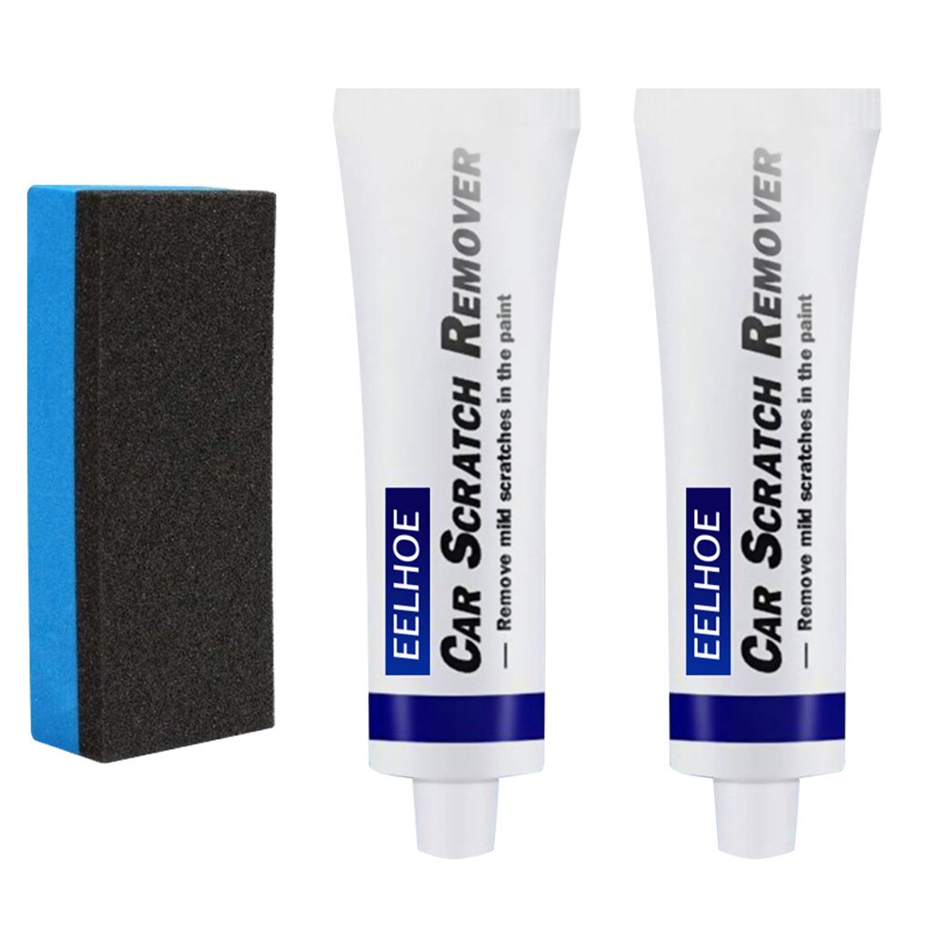 Car Scratches Repair Paint Paste Car Hood Trunk Lid Coating Fix Gel Automotive Body Care Compound Polisher: 2 paste and sponge