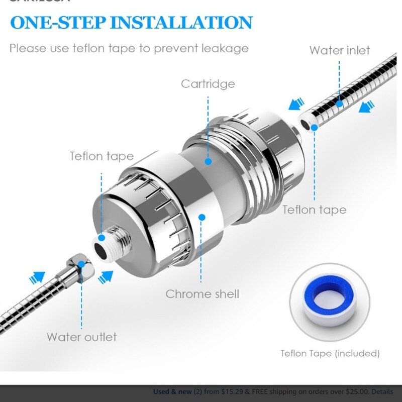 15 bühne Universal- 1/2' Hohe Ausgang Dusche Filter Schlecht Wasserfilter Filter D0AD