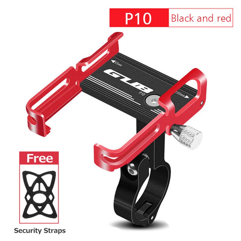 GUB 7 Style MTB uchwyt na telefon rowerowy motocykl wsparcie montaż GPS kierownica rowerowa rower przywieszki do telefonów komórkowych dla 3.5 do 7.5 cala: P10-Black red