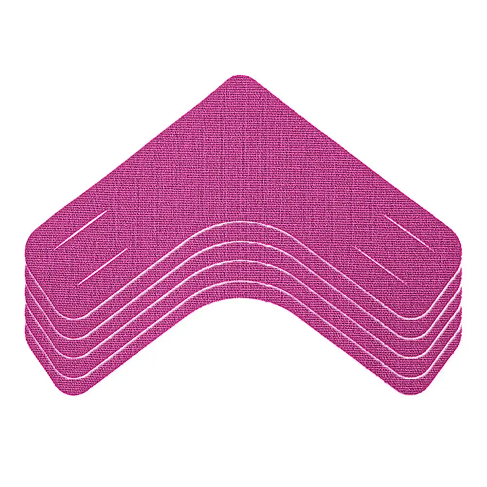 5 stks V-vormige Kinesiologie Tape Elastische Atletische Tape Ondersteunt & Beschermt Spieren, Knieën, Schouders & Fasciitis Plantaris voor Sport: Blauw