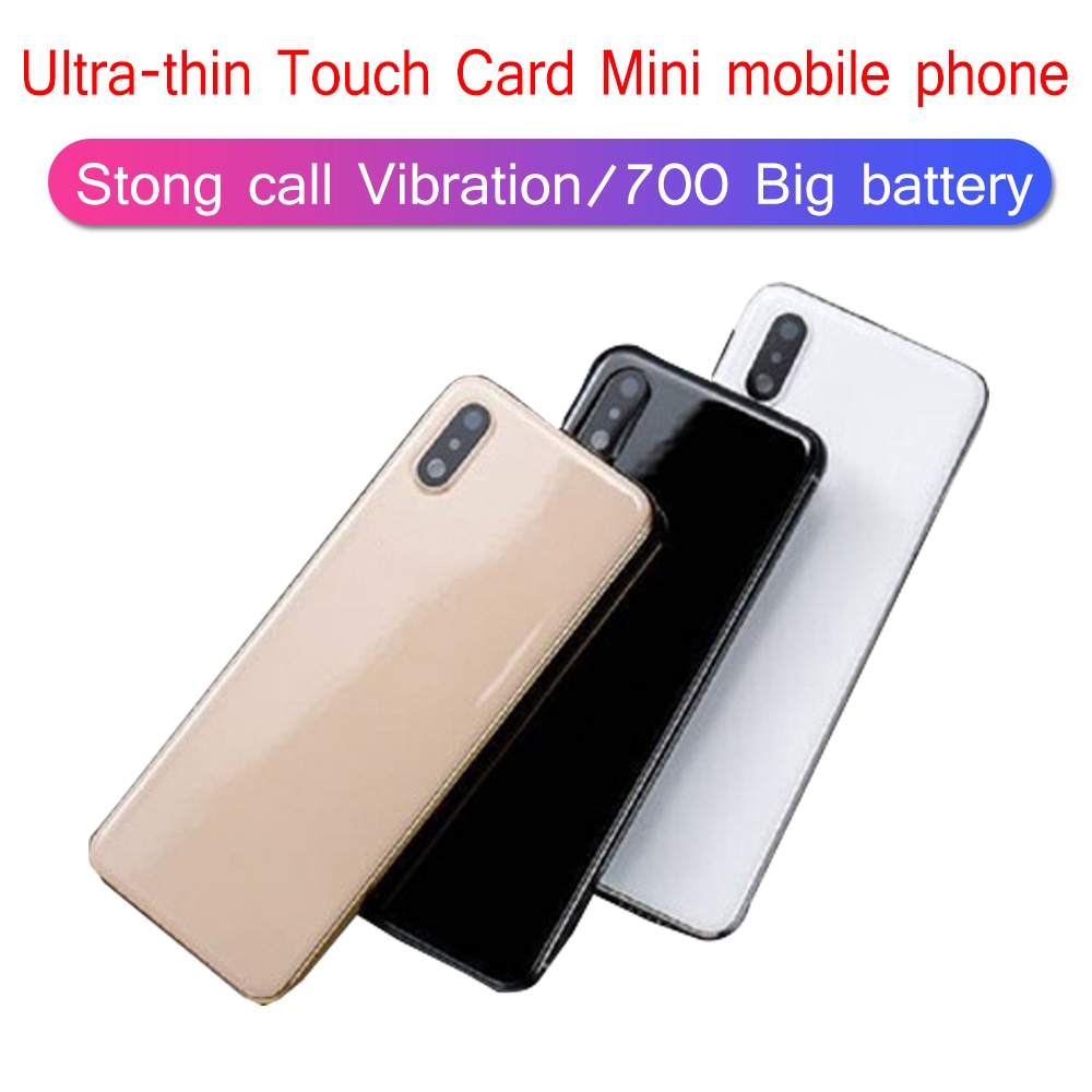 Taiml i8 Bluetooth forte vibration d'appel avec lampe de poche Ultra-mince carte tactile mini téléphone portable batterie 700mAh fonction de caméra