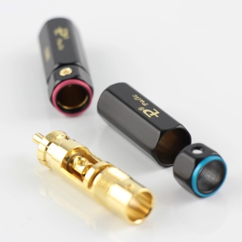 Palic Gold Plated RCA Plug Lock Collect Solder A/V Connector HIFI Connector for DIY cable diameter