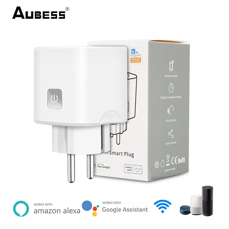 Smart Socket EU 10A WiFi Smart Plug Wireless EWelink APP Control Timer Plug Smart Home Automation Works With Alexa Google Home: 3PCS