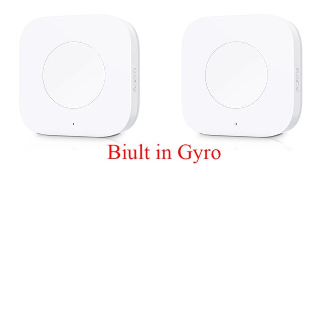 Aqara smart trådløs bryter nøkkel innebygd gyro multifunksjonell fjernkontroll zigbee wifi bryter for xiaomi mijia smart hjem: Innebygd gyro 2 stk