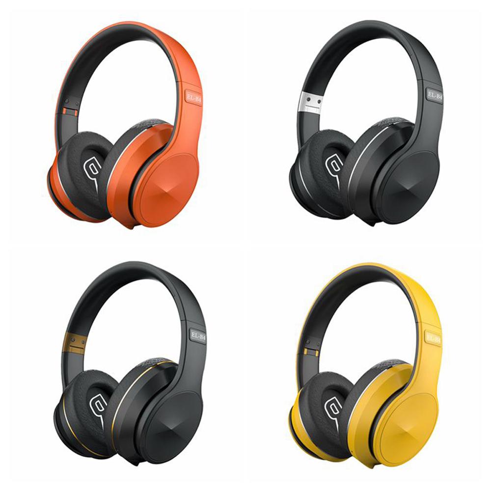 Headphones EL-B4 Wireless Bluetooth Stereo Surround 250mAh Foldable Headset Yellow Orange Golden Silver Option Earphones