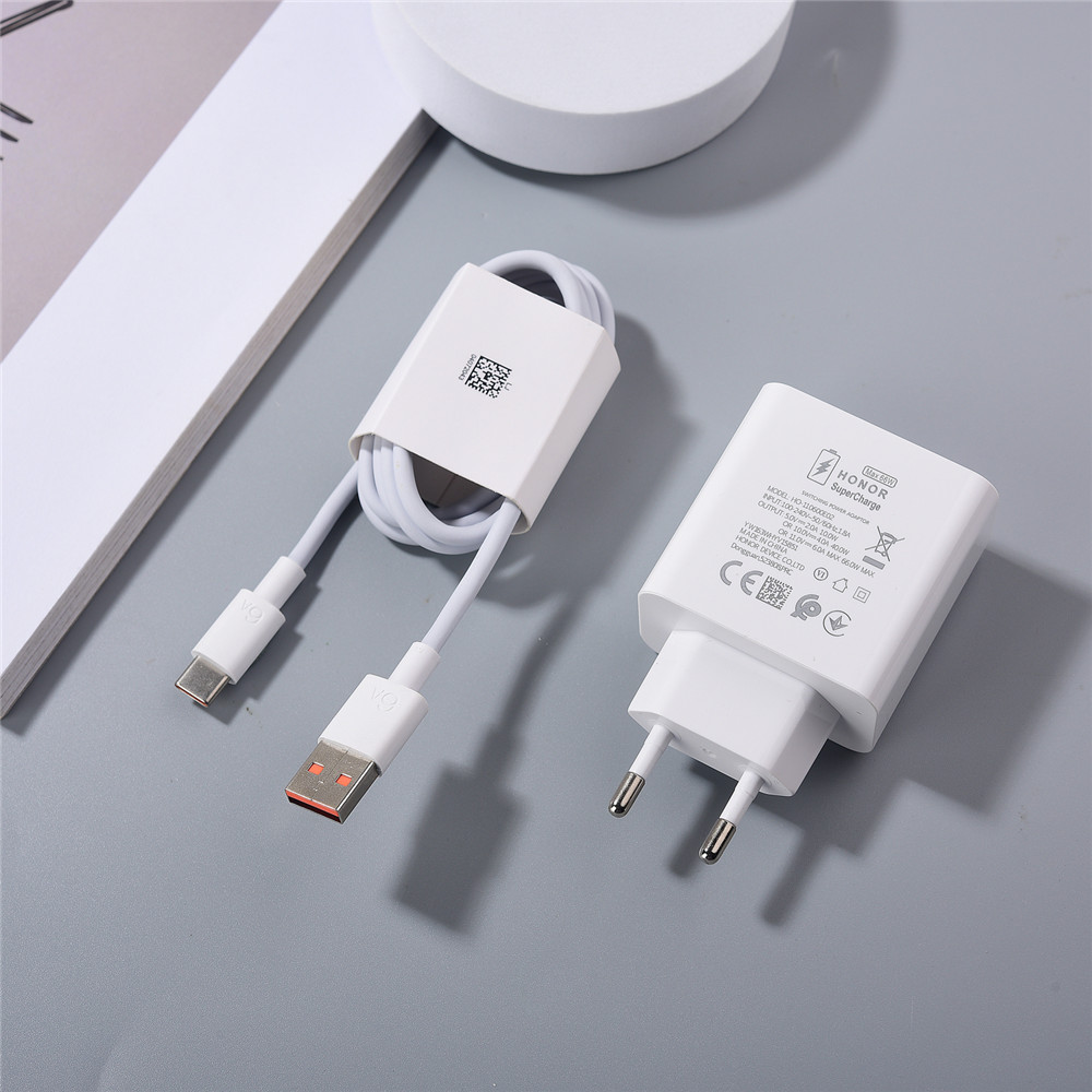 HONOR – chargeur d'origine 66W EU US, adaptateur mural rapide, câble USB 6A pour Honor X9C 90 80 Pro Magic 7 Lite Vs3 V3 V2 Vs2: DE