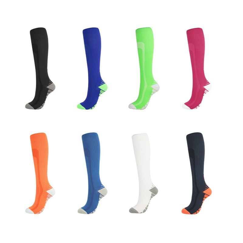 Men Women Running Socks Sports Compression Happy Tube Socks Support Nylon Unisex Outdoor Racing Pressure Stockings