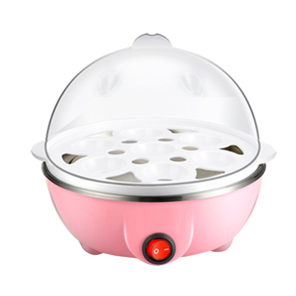 Multifunctional Mini Egg Cooker Home Appliance Single-Layer Egg Cooker Breakfast Machine With Power-Off Protection TB: Pink US Plug