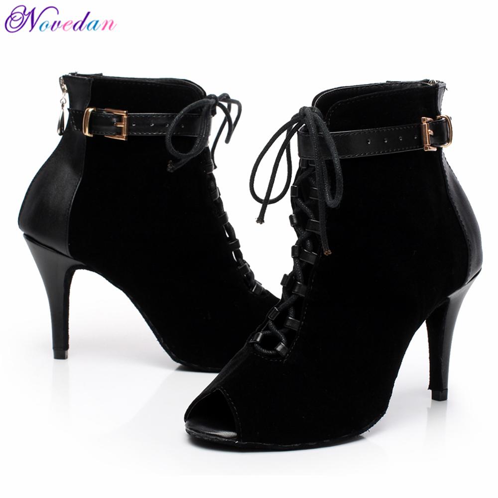 Frau Latin Dance Schuhe Damen Mädchen Sneaker Tanzen Stiefel Für Frauen Jazz Ballsaal Kizomba Salsa Dance Schuhe High Heels 8,5 cm