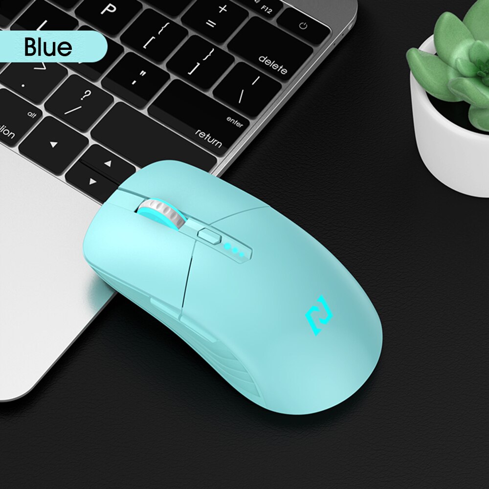Rechargeable 2.4G wireless mouse office business 2.4G Wireless Ergonomic Mouse For PC Laptop: Blue