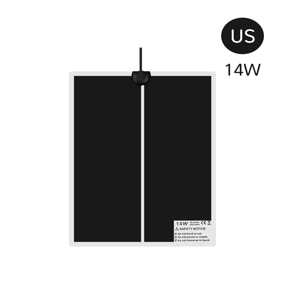 5-45W Terrarium Reptiles Heat Mat Climbing Pet Warm Heating Pads Adjustable Temperature Controller Mats Reptiles Supplies: US 14W  110V