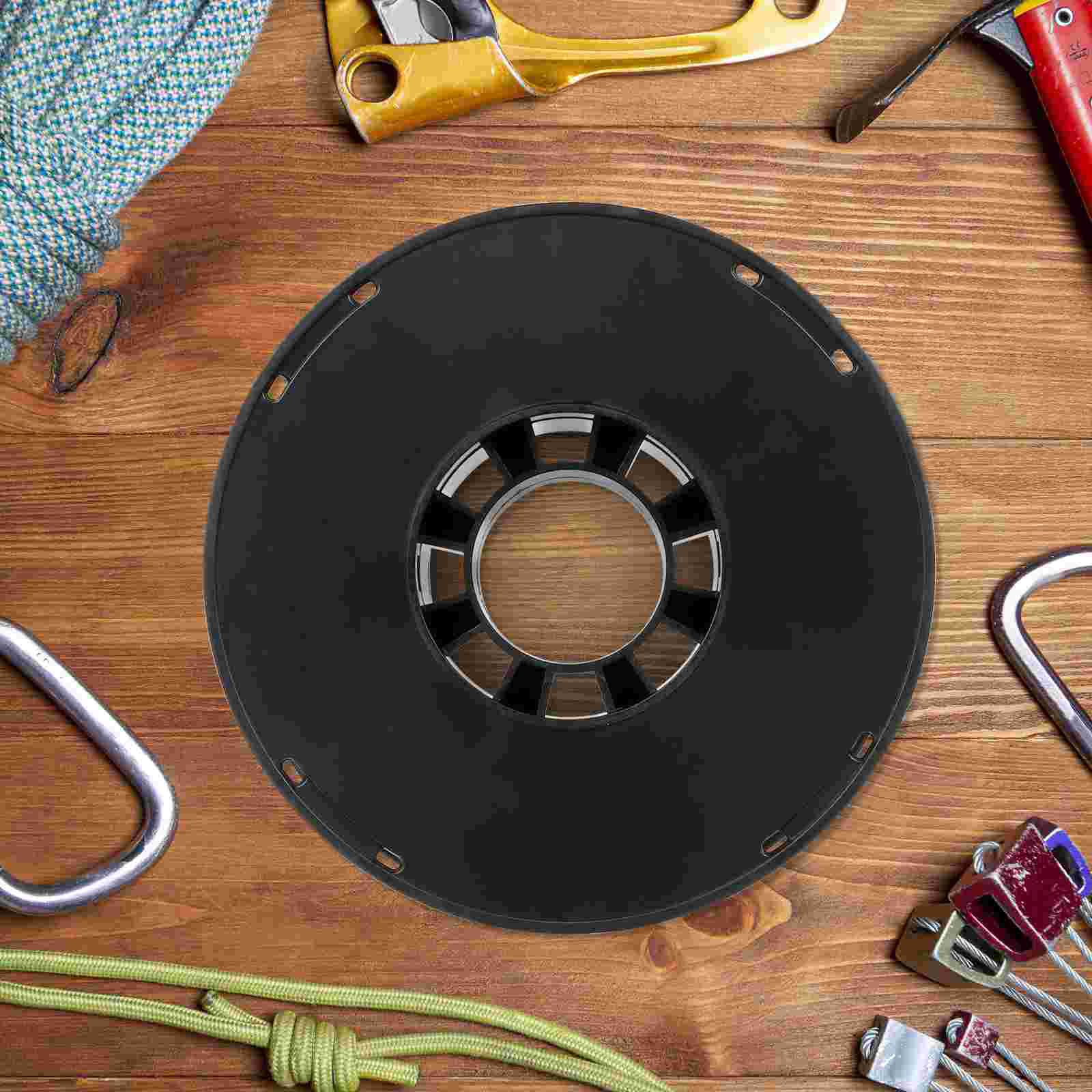 Plastic Cord Cable Storage Rv Power Cord Reel Cable Organizer Tidy Rv Power Cord Reel For Camping Caravan Or Motorhome (Black)