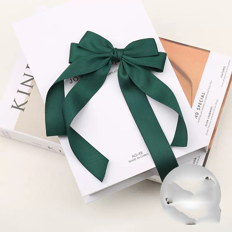 Lystrfac, cinta de tela a la , horquilla con lazo para el pelo para mujeres y niñas, pinzas para el cabello con lazo blanco y negro, Clip superior, accesorios para cabello femenino: Azul cielo