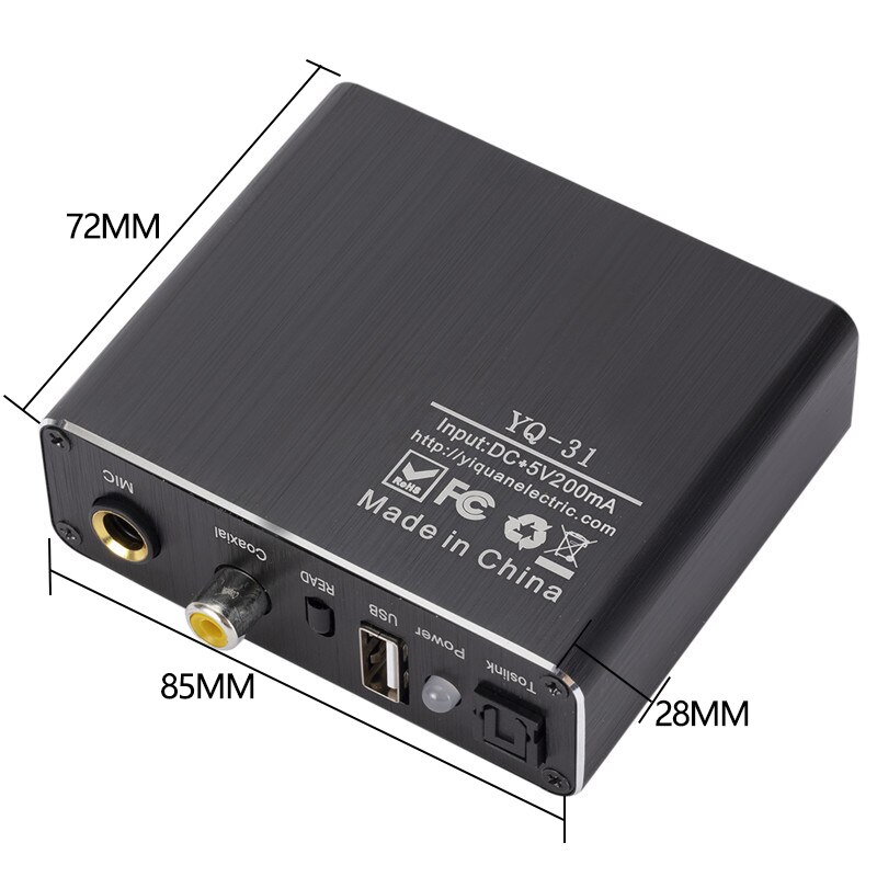 Digital-Analog-Konverter Adapter Bluetooth DAC Gremium Optische Fiber koaxial Audio- Klang Decoder