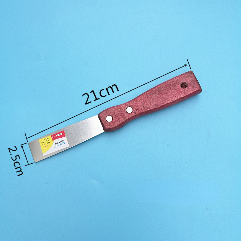 1Pc 1 Inch 0.8Mm Plamuurmes Schraper Met Houten Handvat Schop Schraperblad Constructie Gereedschap Muur Decoratieve Troffel Handgereedschap