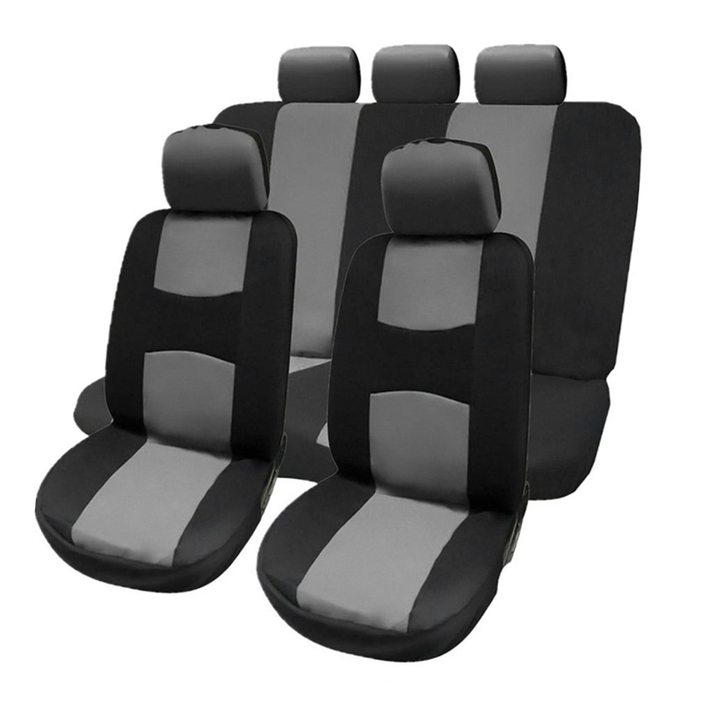 4 Kleuren Stijl Voor Achter Universele Auto Stoelhoezen Luxe Leuke Auto Stoelhoezen Voertuigen Accessoires: grey