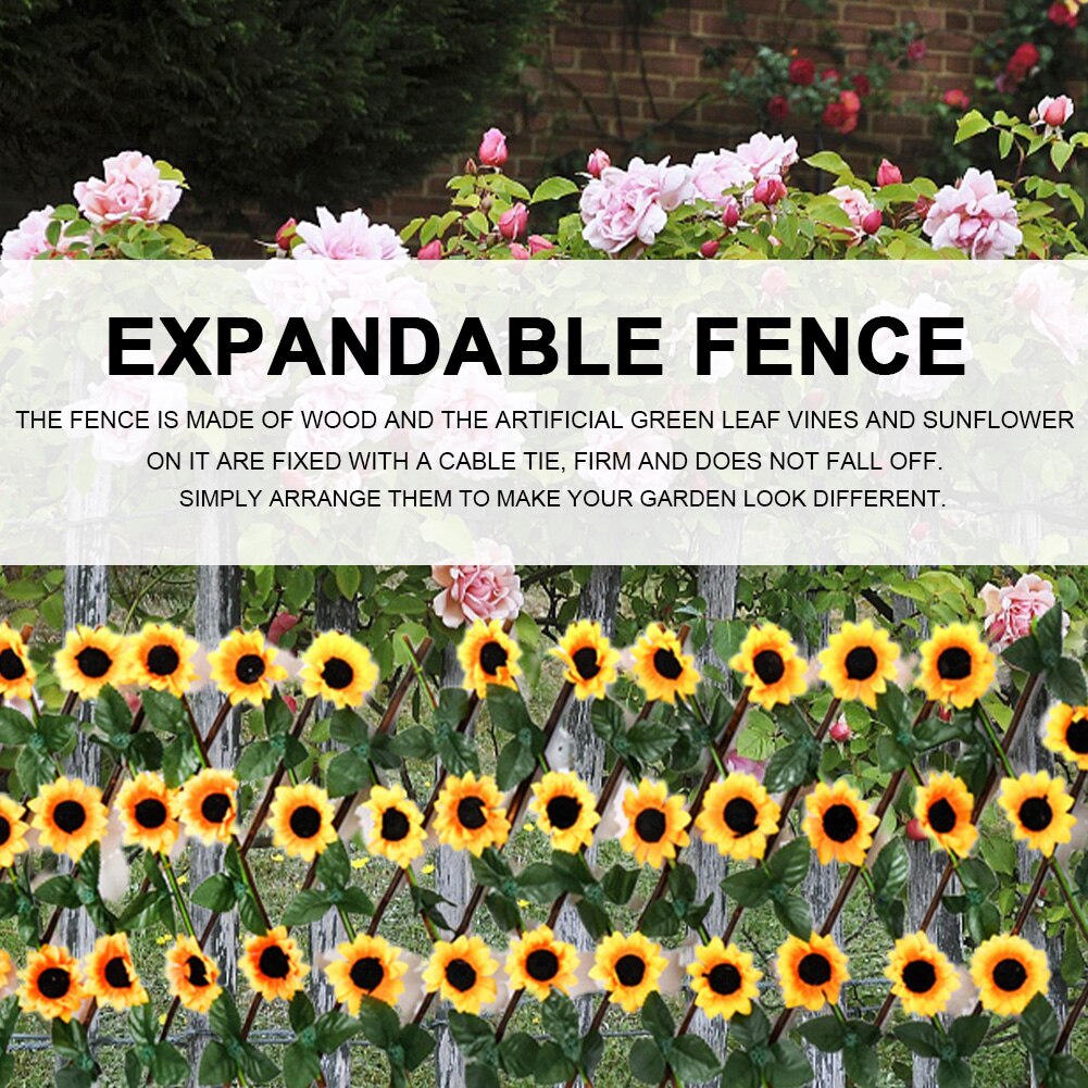 Artificial Flower Leaves Garden Screening Home Trellis Privacy Screen Indoor Expandable Greenhouse Backyard Fence Balconies