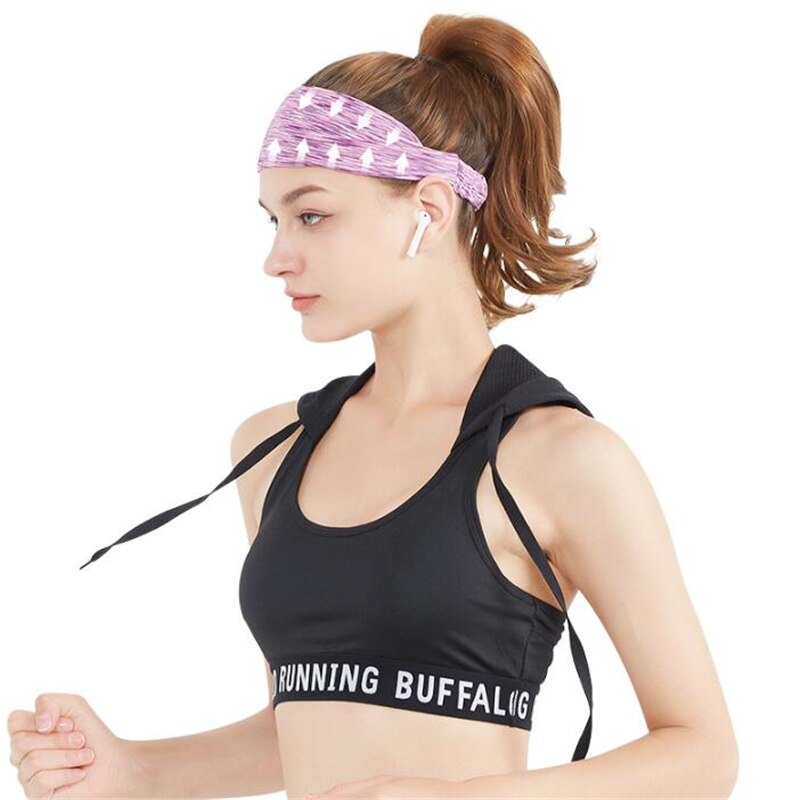 Sport Haarband Yoga Zweet Band Voor Vrouwen Mannen Running Fitness Hoofdband Mode Elastische Tulband Effen Kleur Haarband