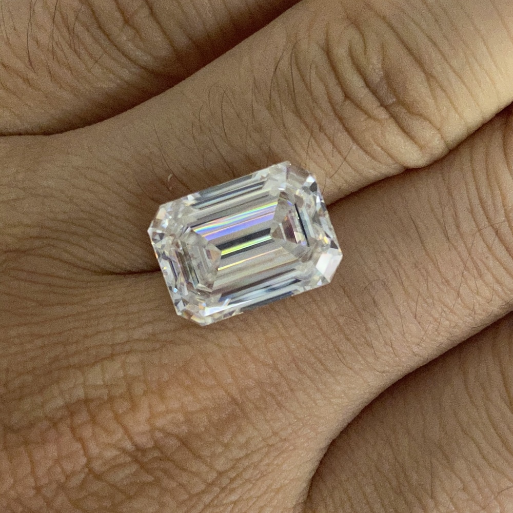 Meisidian Synthetische 1 Karaat 5X7Mm Wit D Vvs Losse Edelsteen Emerald Cut Moissanite Diamond Prijs