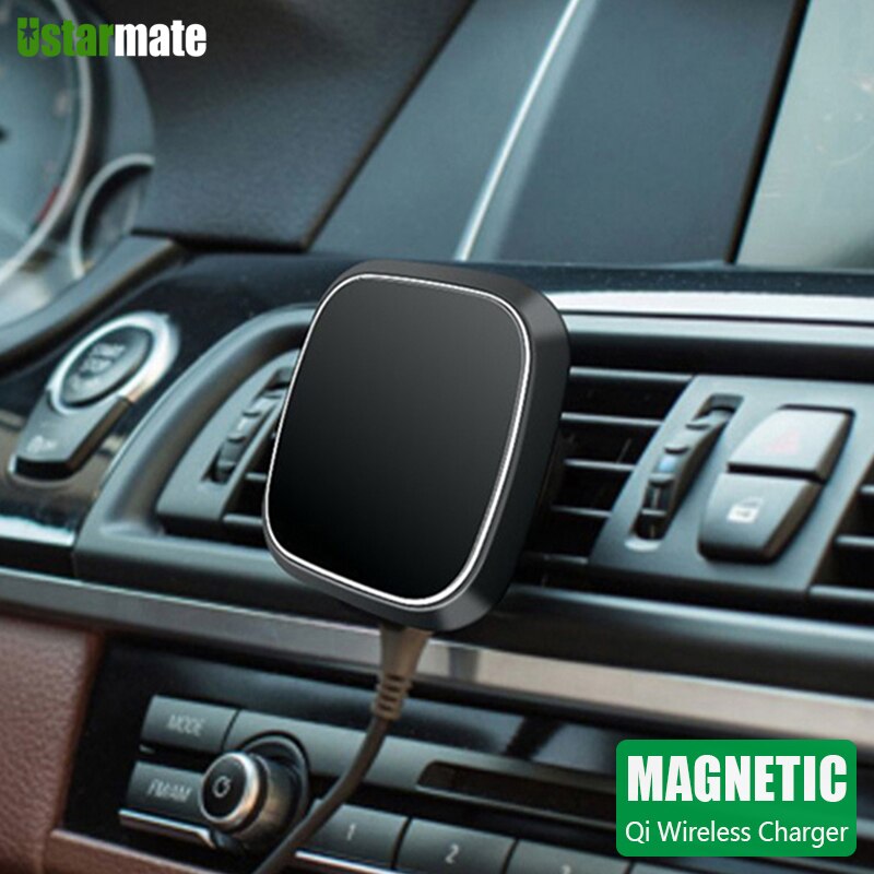 360 Degree Rotation Car Magnetic Wireless Charger Stand for iPhone Huawei Xiaomi Samsung Smartphone Qi Wireless Fast Car Charger