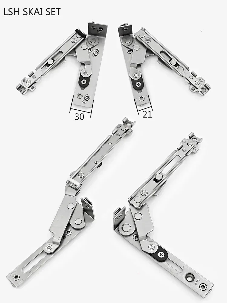 1Pair Broken Bridge Door and Window Hinge Stainless Steel Concealed Hinges Flat Open Window Brace Cabinet Door Hardware Fittings