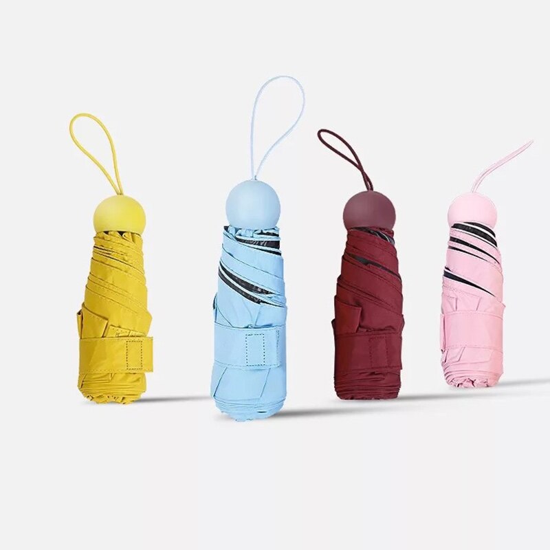 Mini Capsule Women Umbrella Clear Pocket Folding Umbrellas Rain Women Small Kids Blade Runner Men Corporate Cute Sun XX02