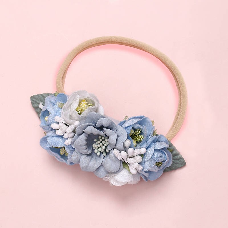 Balleenshiny Bloem Baby Hoofdbanden Super Zachte Nylon Baby Baby Haarband Baby Meisje Haar Accessoires Fotografie Props
