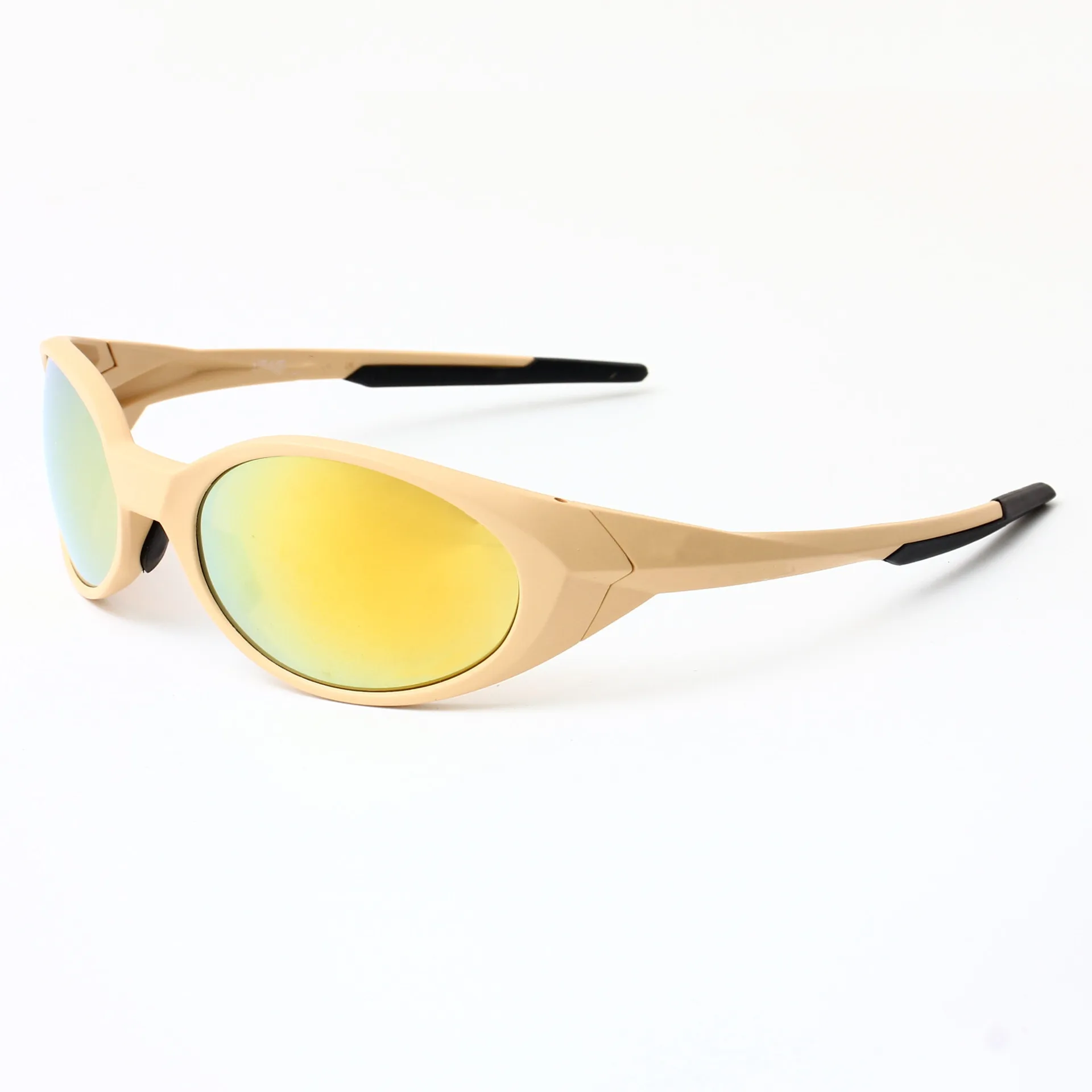 Outdoor Sport Pilot Zonnebril Ovale Mode Y2K Mannen Rijden Sport Zonnescherm Bril Strand Fietsen UV Beschermende Bril: Oranje