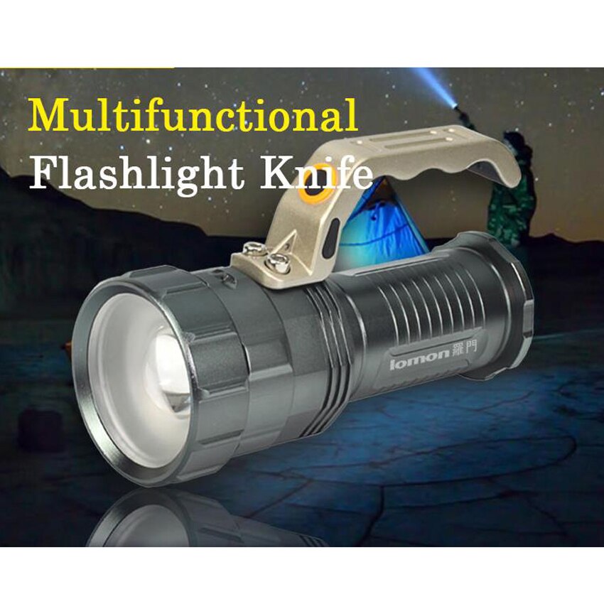 Zoombar led lommelygte cree xml  t6 zoom lommelygte håndholdt søgelys + 3 x 18650 batteri + oplader spotlight nødlys