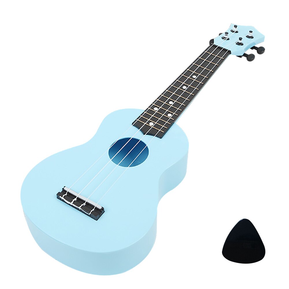 21 tommer 4 strenge akustisk ukulele lille guitar børn begyndere musikinstrument guitar tilbehør børn legetøj: Blå