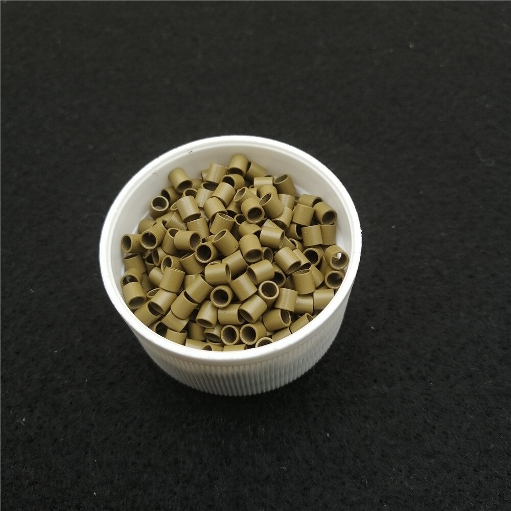 3.0 x 2.4 x 3.0mm mini kobberrør mikroringer perler koblinger til hårforlengelsesverktøy