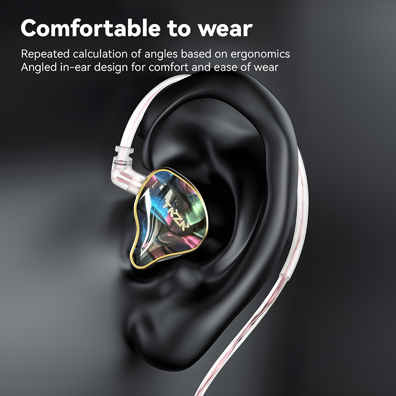 TKZK TK02 HiFi In-Ear Earphones - High-Purity OFC Cable 3.5mm 2Pin Plug Comfortable Wear for Wide Compatibility Improved Model