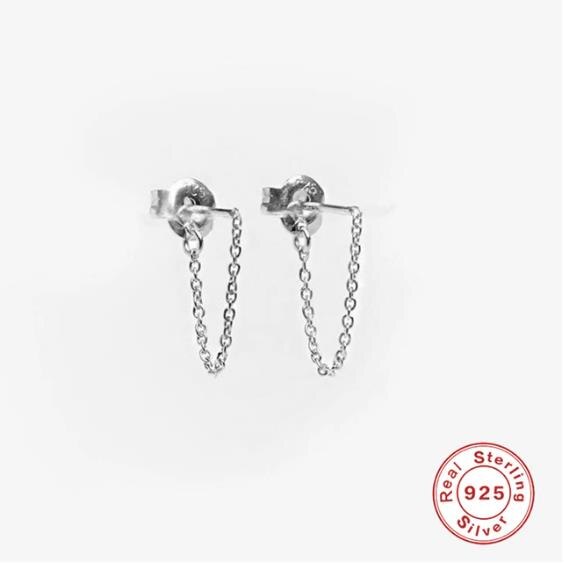 Pendientes de tuerca de Plata de Ley 925, pendientes de tuerca con borla para mujer, de boda, Plata de ley, joyería fina A30: 8