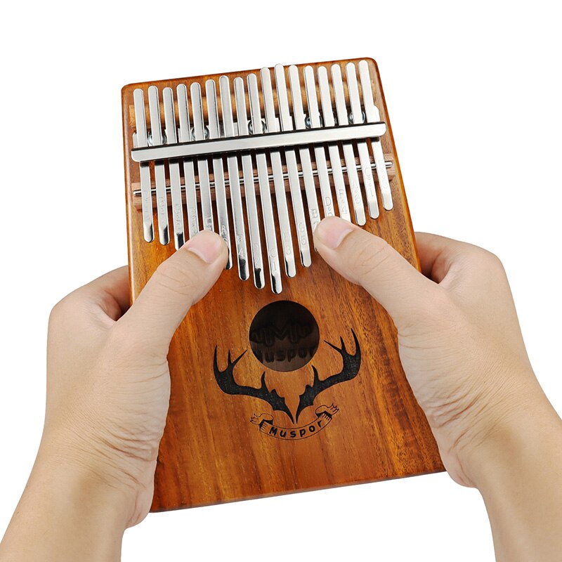 17 Keys EQ kalimba Thumb Piano Link Speaker Electric Pickup calimba Bag Cable Solid Natural Wood Kalimba Musical Instrument